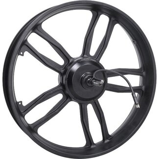 achterwiel + motor 20inch 48v - 250W zwarte stekker v8 - v20 fatbike