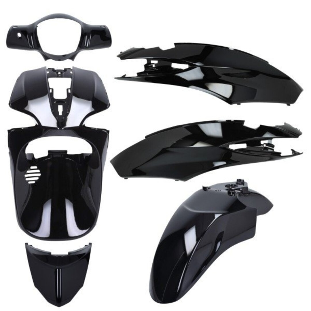 plaatwerkset DMP euro-5 2021-2024 piaggio zwart glans 6-delig liberty