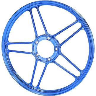 Puch voorwiel/achterwiel fast-arrow blauw/chroom puch maxi