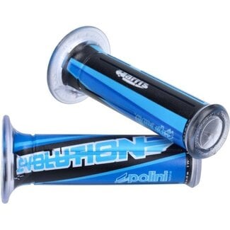 handvatset polini evolution universeel zwart/blauw 341.0036