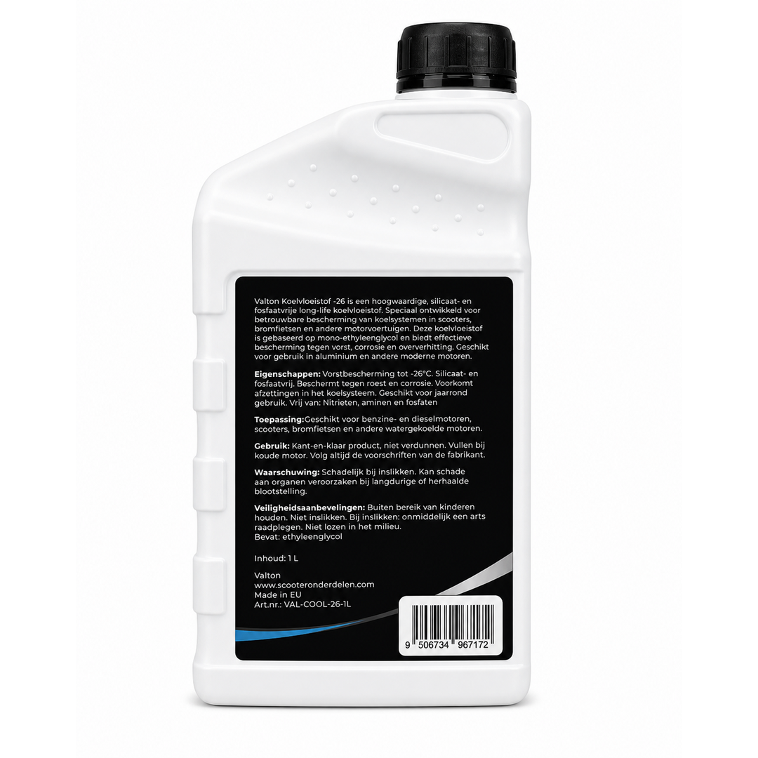 Valton  Valton Koelvloeistof -26 Blauw 1 Liter OAT Longlife Scooter Brommer