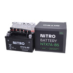 Nitro Nitro NTX7A-BS / YTX7A-BS Accu voor Peugeot Kisbee 4T, Kymco Agility 4T, China scooter 4T en SYM Orbit 4T