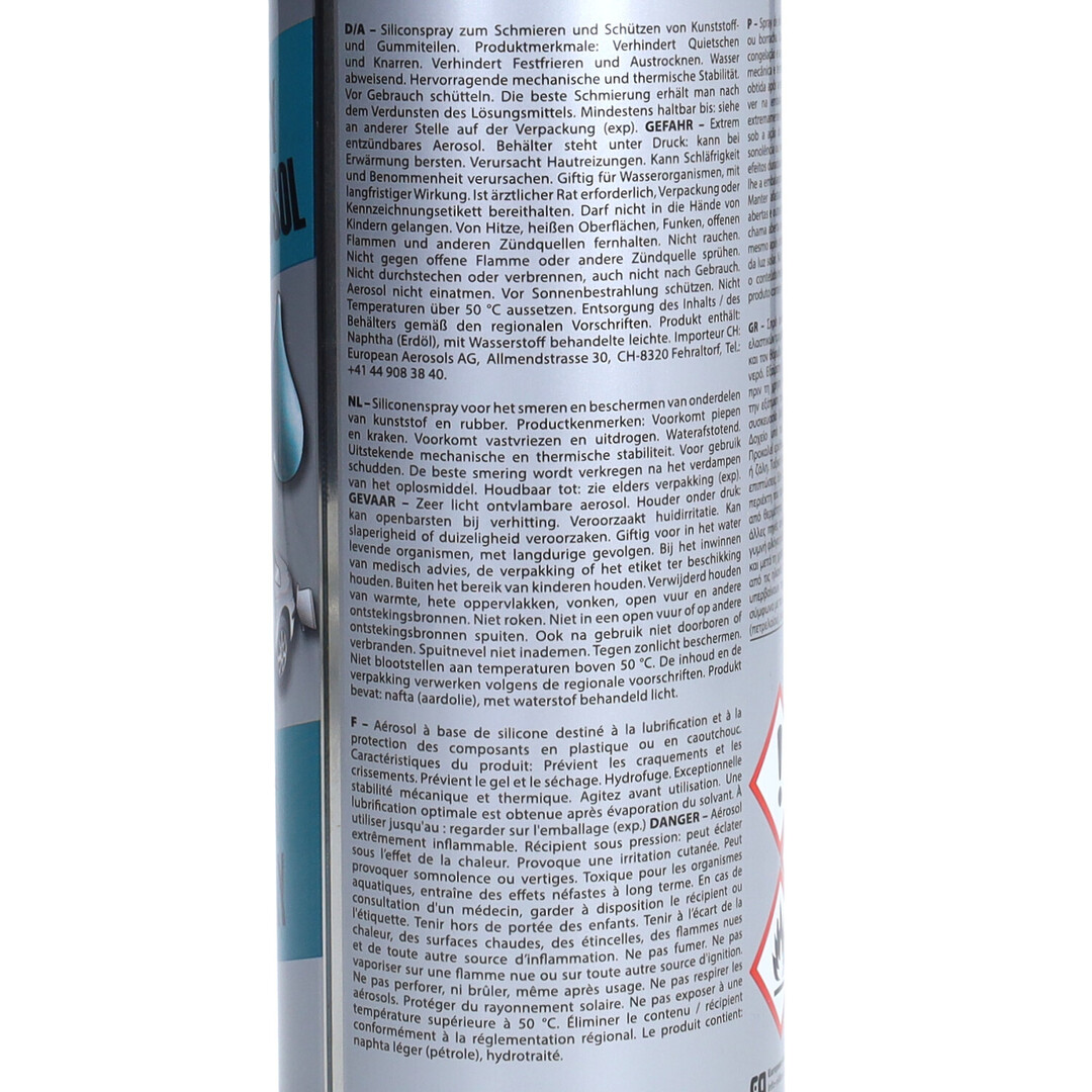 Siliconespray Motip 400ml spuitbus 000562 voor smering en bescherming van kunststof onderdelen