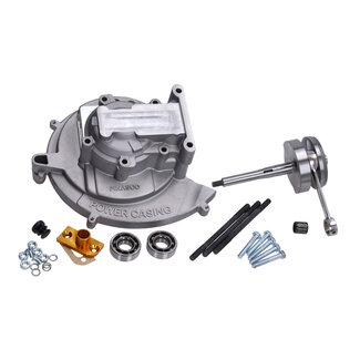 Vespa si, ciao, citta carterset pinasco + krukas compleet pen 12, power casing master 43mm, voor 60cc citta, vespa, ciao, si 26482172