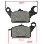 Remblokset Newfren achterzijde voor Niu N1s, Delivery, Honda Wave 110/125 en Kawasaki Z Pro 125 (FD0519)