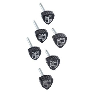 Puch boutset Fast Arrow Pro zijscherm cnc + logo zwart 6 stuks puch maxi