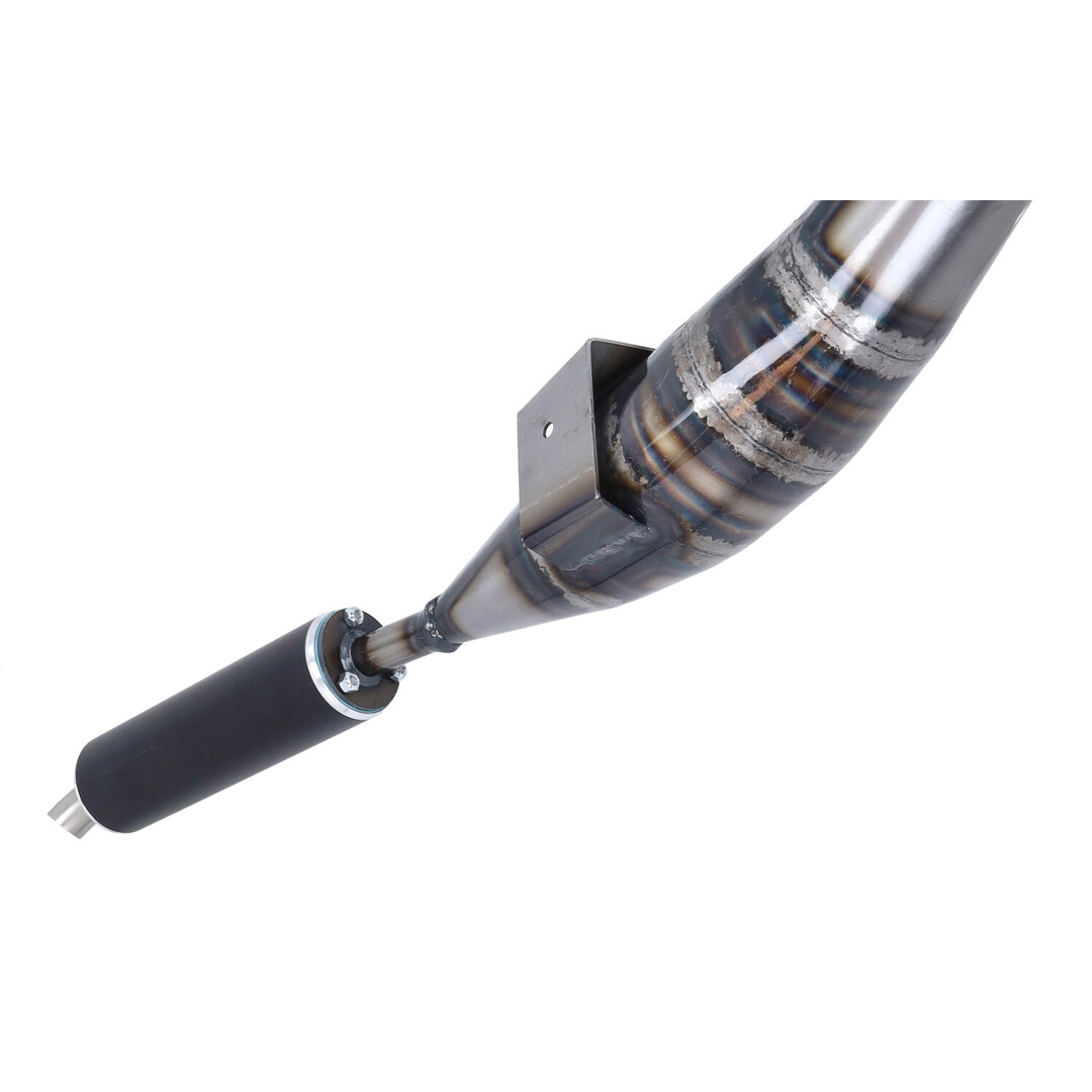 Puch BGM expansie sportuitlaat blank/zwart voor Puch Maxi