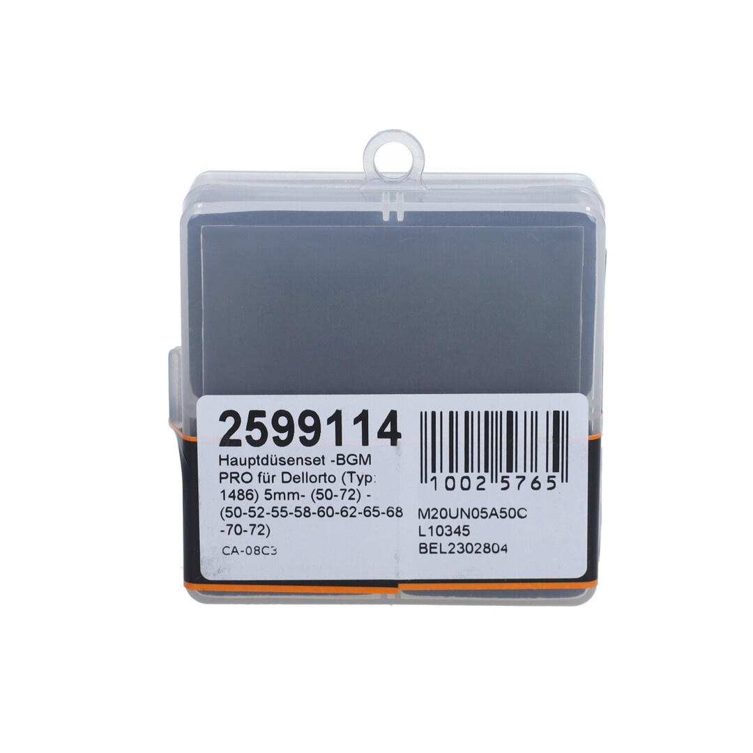Dellorto BGM PRO hoofdsproeierset Dellorto 5mm type 1486 50-72 10-delig