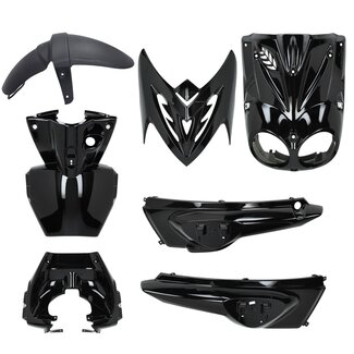 plaatwerkset yamaha 2005-2012 zwart glans 7-delig slider, stunt