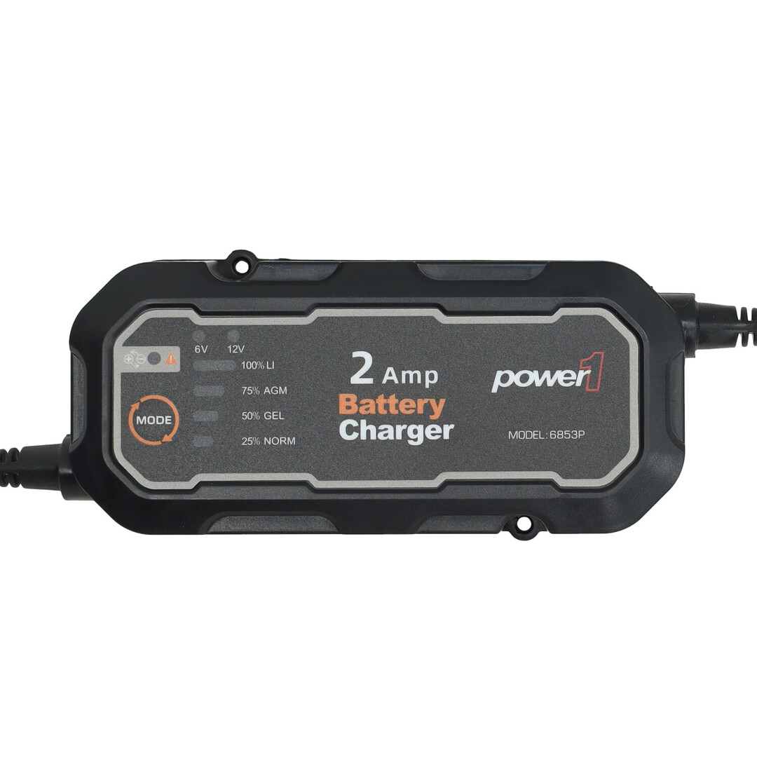acculader Power1 6v + 12v 2amp univ
