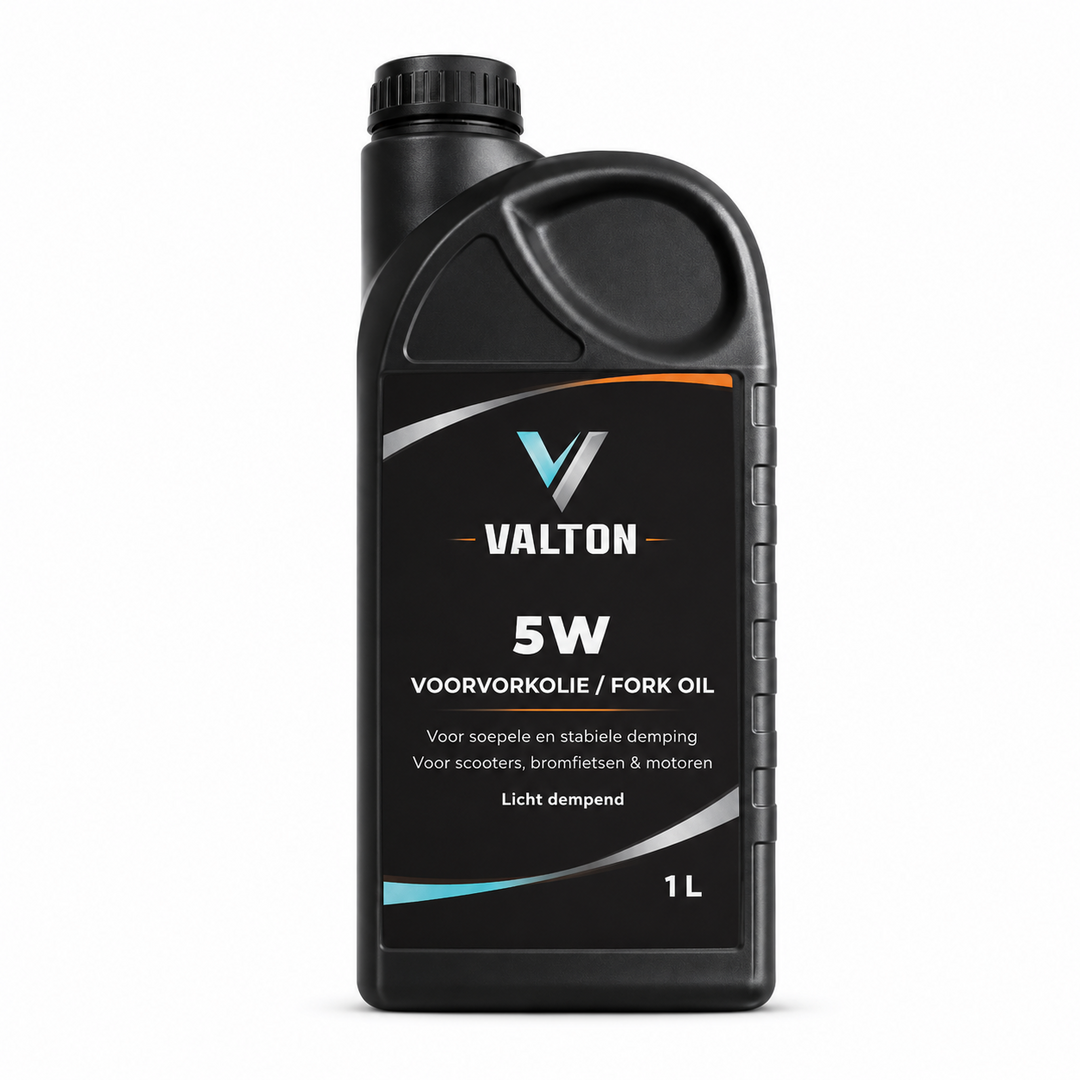 Valton voorvorkolie 5W 1 liter voor scooters, brommers, motoren en schokdempers