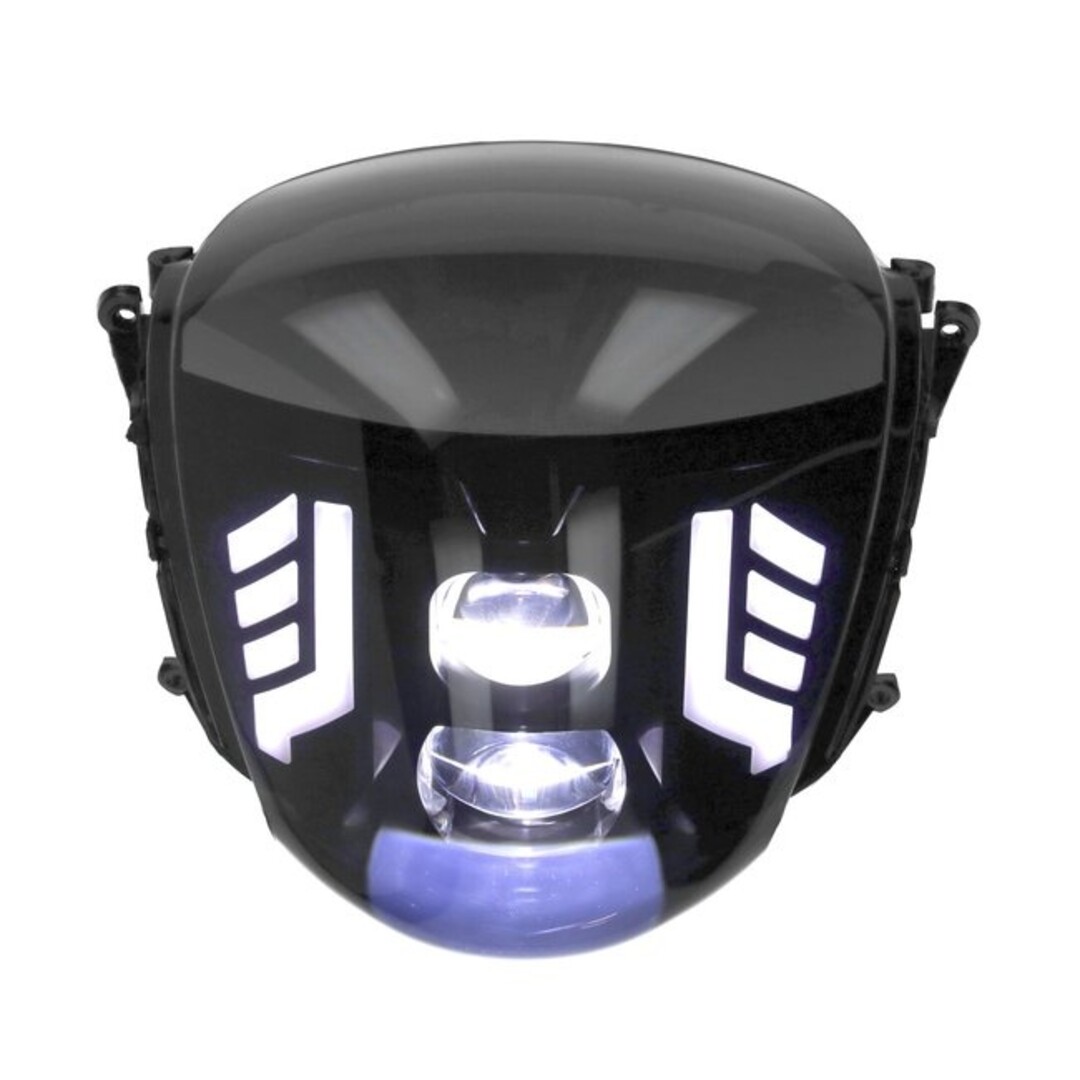 koplamp Fast Arrow Pro led double eye smoke zip2000, piaggio