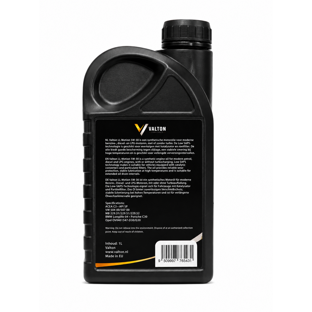 Valton  Valton LL Motion Longlife 5W-30 synthetische motorolie 1L – ACEA C3 API SP