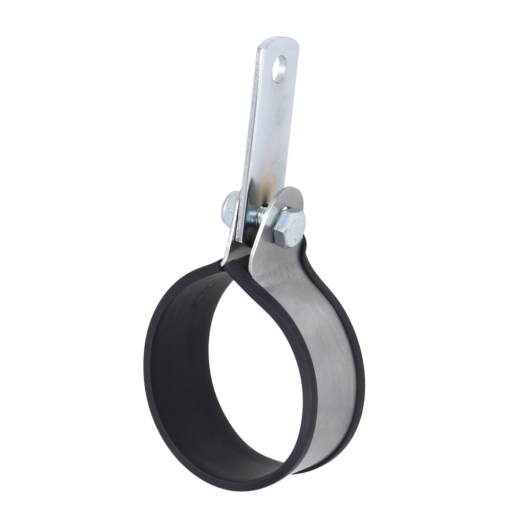 uitlaatklem Turbokit lang universeel met rubber 70mm rvs
