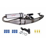 uitlaat Leovince hand made tt aluminium minarelli hor 4039