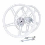 Peugeot wielset fast-arrow compleet 5-spaaks peugeot 17 inch wit 103, 103spx