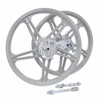 Peugeot wielset fast-arrow compleet 5-spaaks peugeot 17 inch grijs 103spx, 103