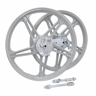 Peugeot wielset fast-arrow compleet 5-spaaks peugeot 17 inch grijs 103spx, 103