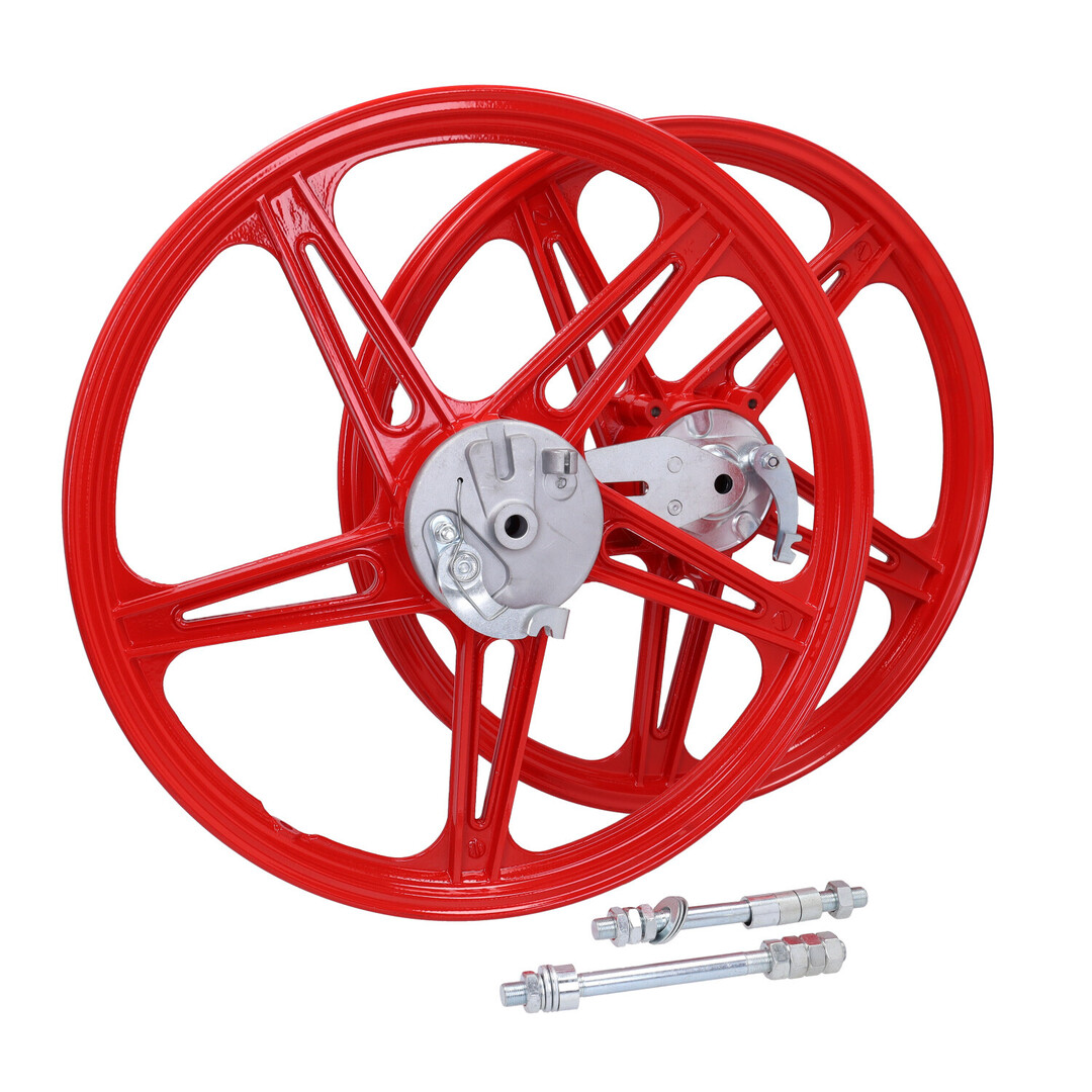 Peugeot wielset fast-arrow compleet 5-spaaks peugeot 17 inch rood 103spx, 103