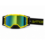 Vito VITO Pulse crossbril geel/zwart met goud-geel Revo vizier en anti-slip strap
