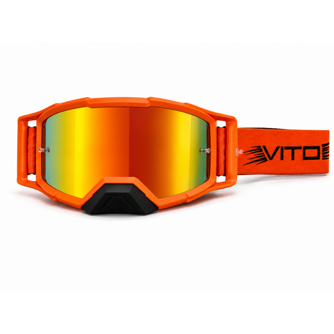 Vito VITO Pulse crossbril oranje/zwart met rood-oranje Revo vizier en anti-slip strap
