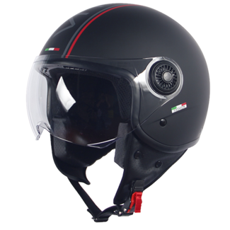 Helm vito jet loreto fashion mat zwart m