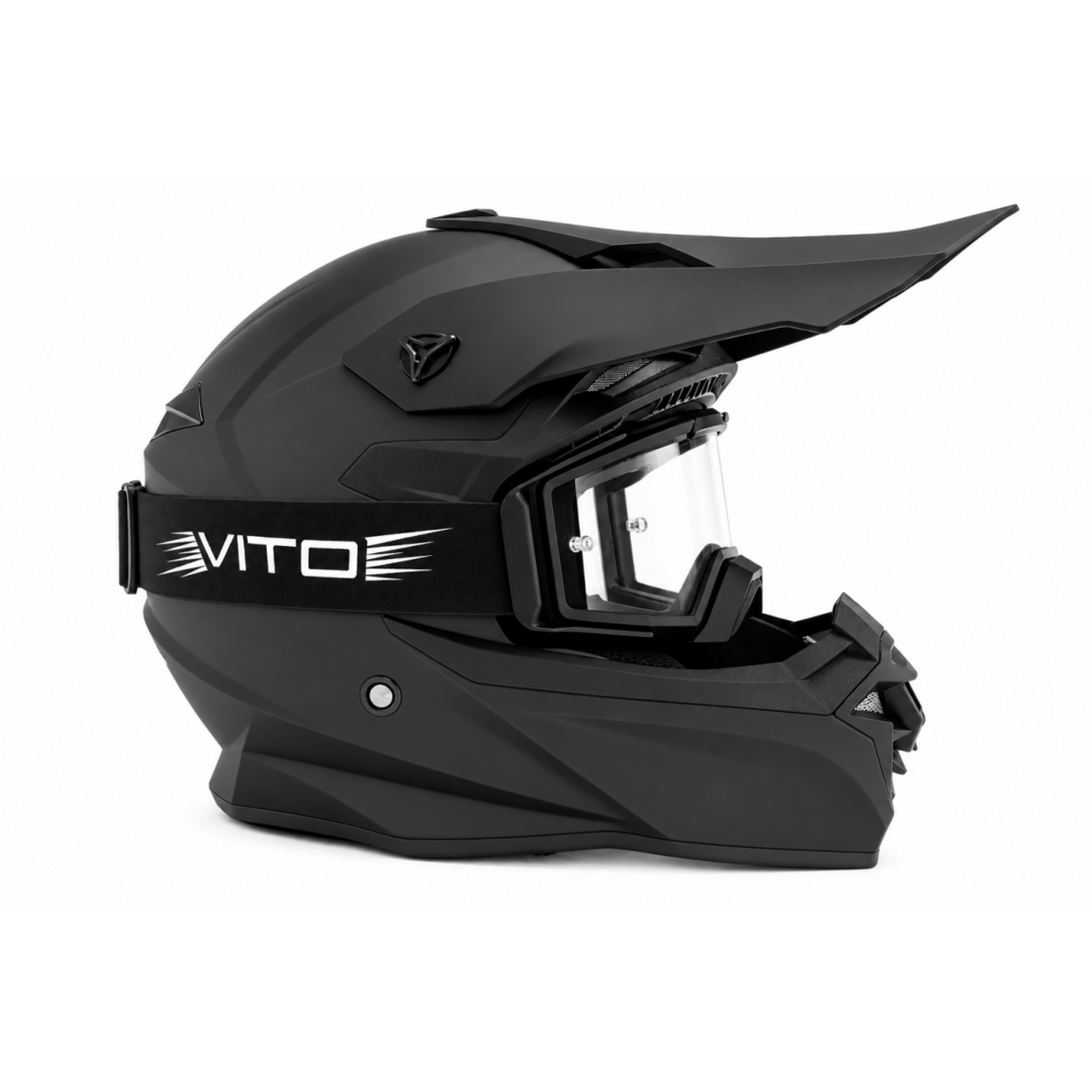 Vito VITO Pulse crossbril zwart met clear transparant vizier en anti-slip strap