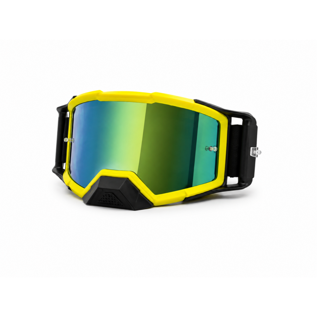 Vito VITO Pulse crossbril geel/zwart met goud-geel Revo vizier en anti-slip strap