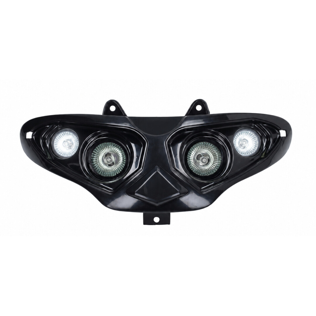 Koplampunit halogeen 4 lampen zwart voor Gilera Runner 50 / 125 / 180