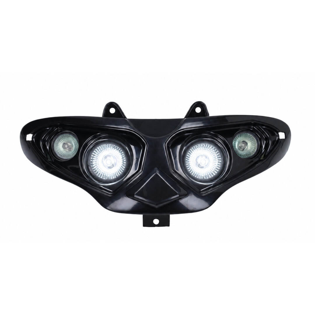 Koplampunit halogeen 4 lampen zwart voor Gilera Runner 50 / 125 / 180