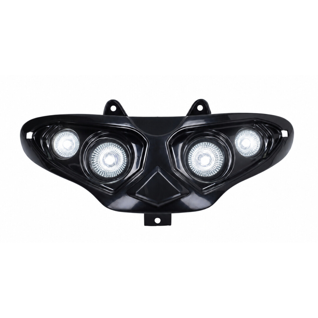 Koplampunit halogeen 4 lampen zwart voor Gilera Runner 50 / 125 / 180