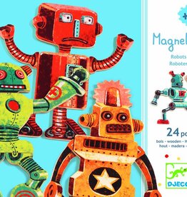 Djeco Speelgoed houten magneten Robots