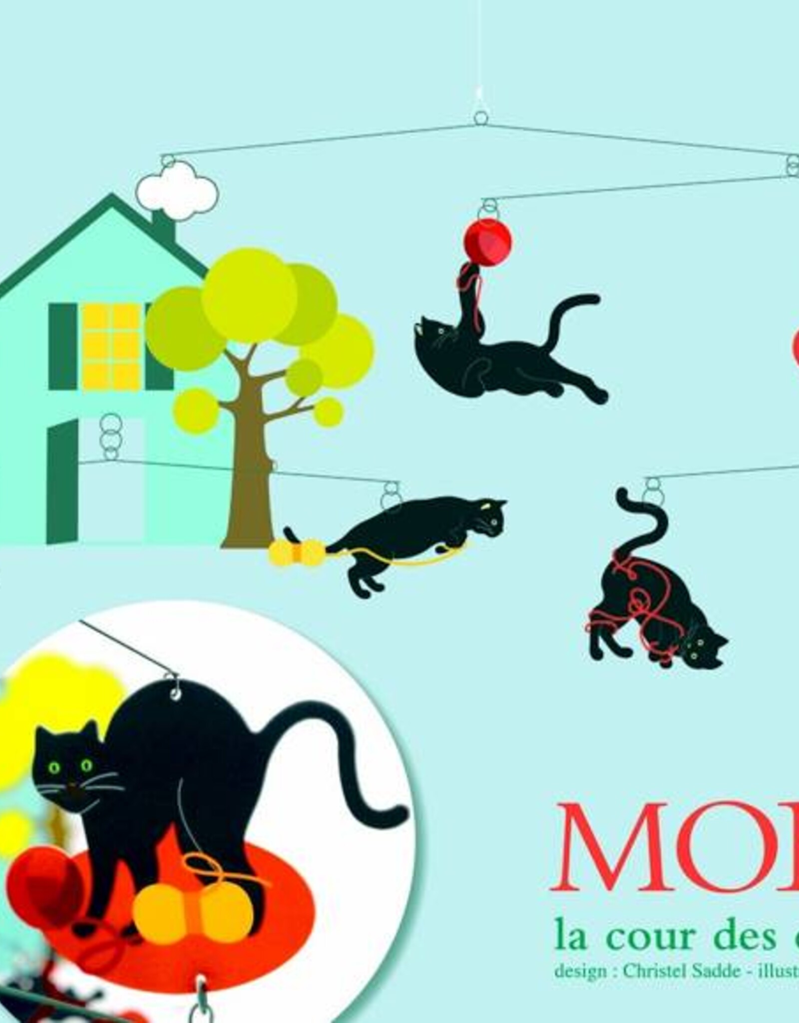 Djeco Speelgoed Mobiles Het hof van de katten (van 0-99 jaar)