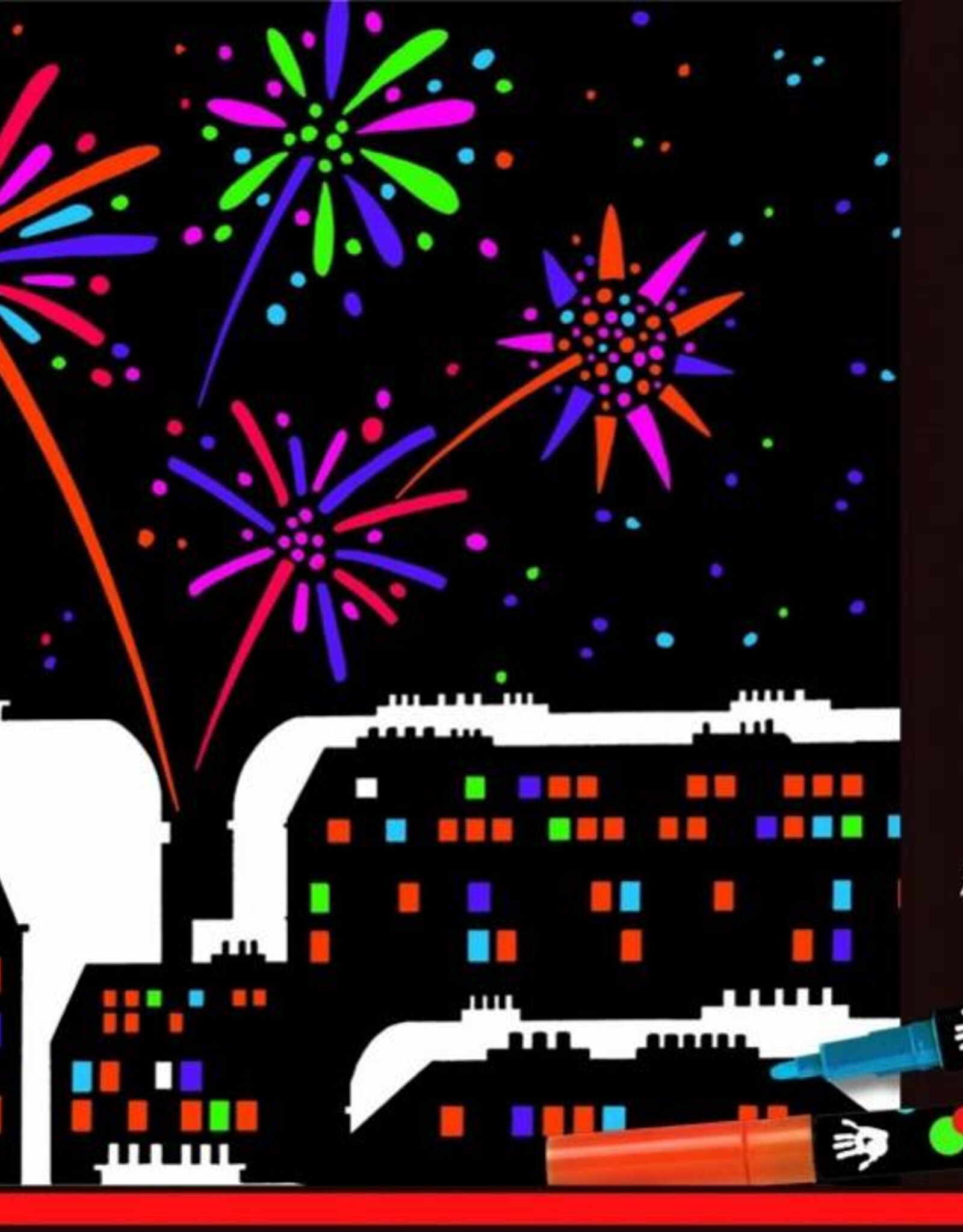 Djeco Speelgoed Vloeibare Krijtjes De Lichten van de Stad (vanaf 7 jr)