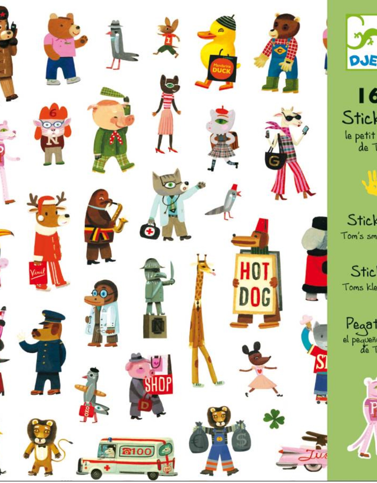 Djeco Speelgoed Stickers Tom's kleine wereld