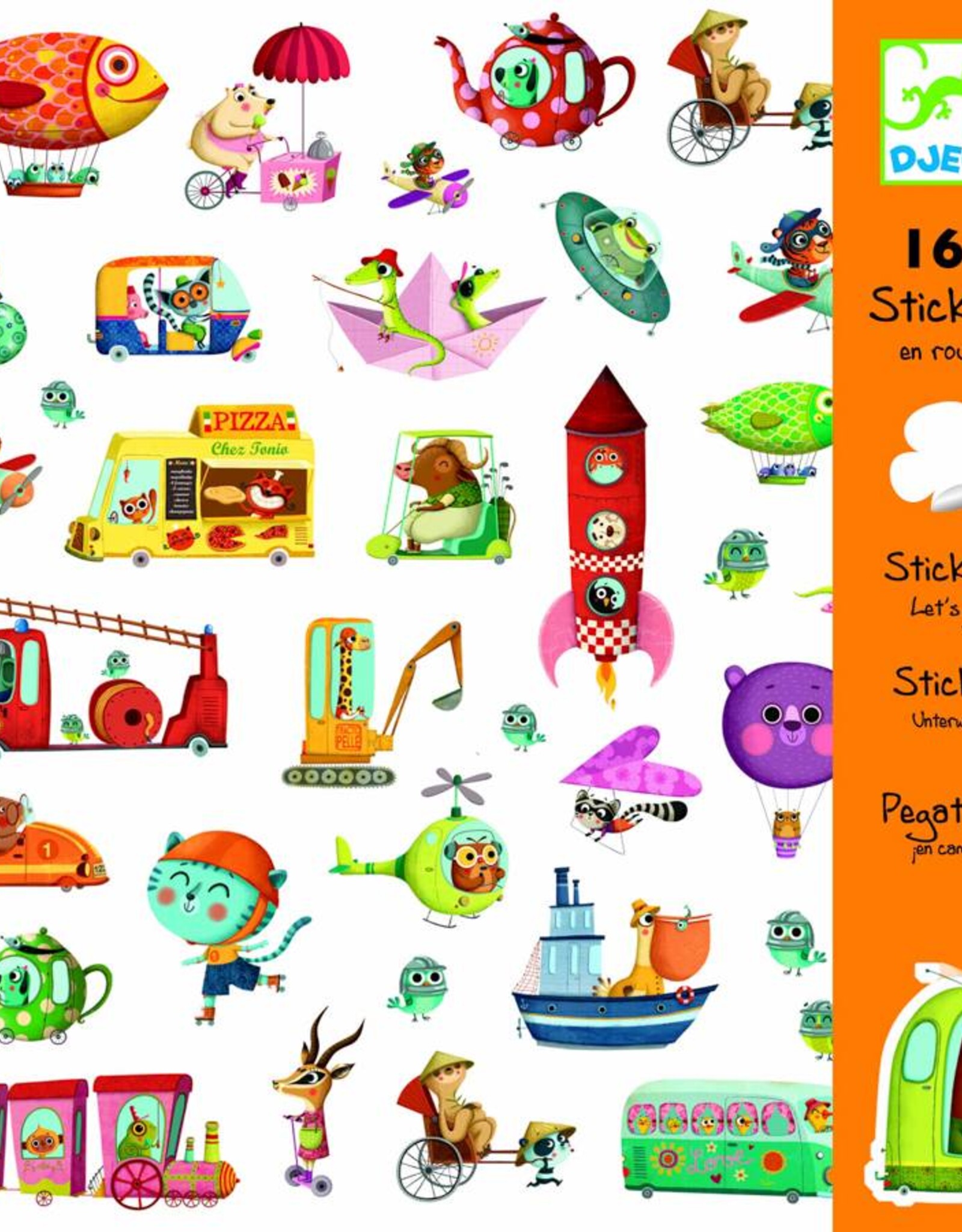 Djeco Speelgoed Stickers Onderweg