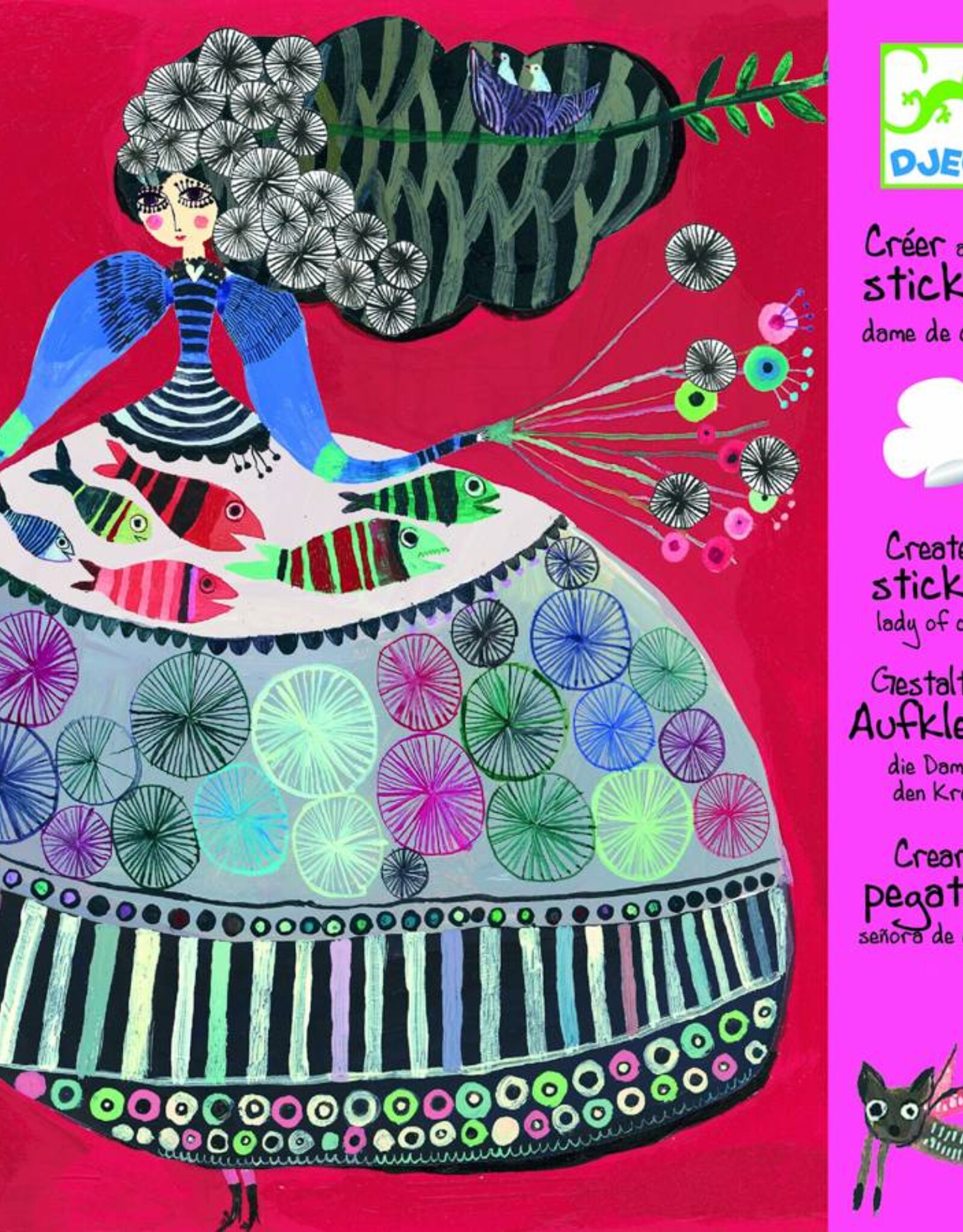 Djeco Speelgoed Stickerafbeeldingen maken Hoepelrokdame (vanaf 5 jr)