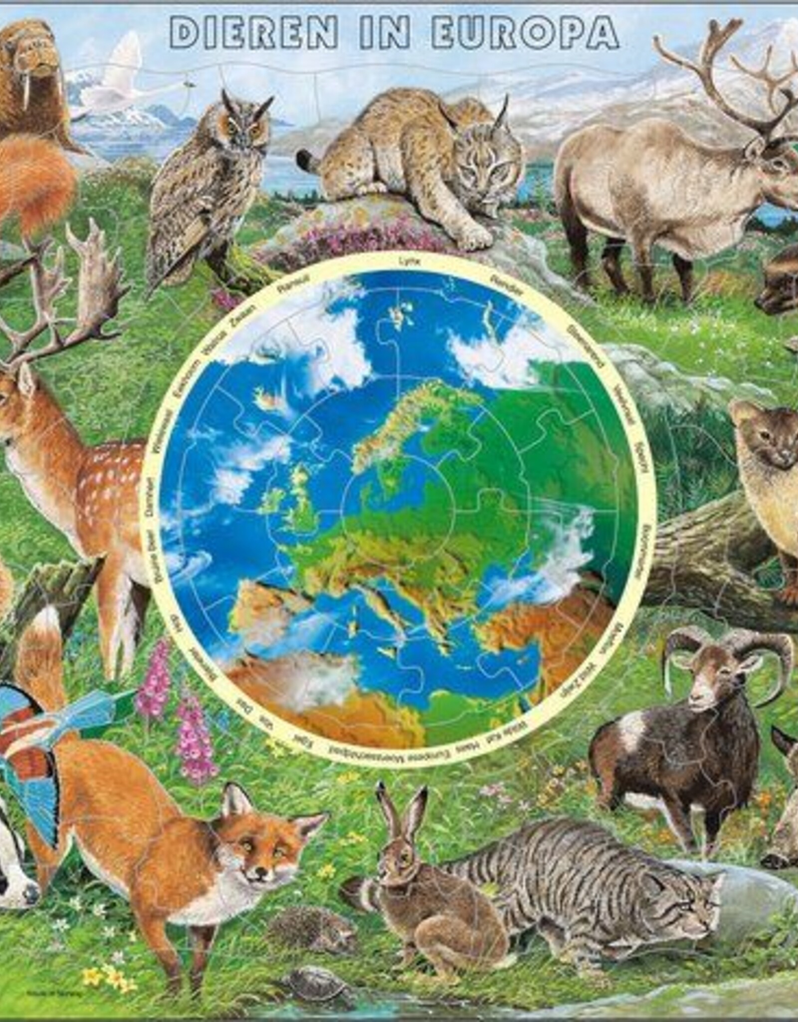 Larsen Puzzel Dieren in Europa (vanaf 8 jaar)
