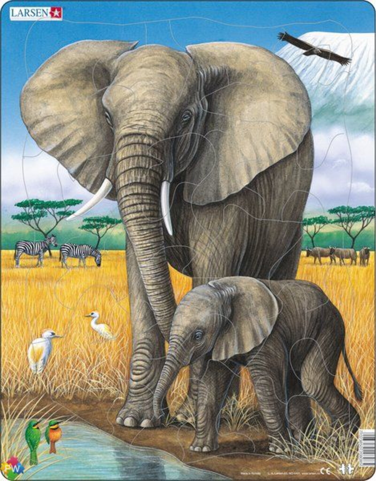 Larsen Puzzel Olifant met jong (vanaf 3 jaar)