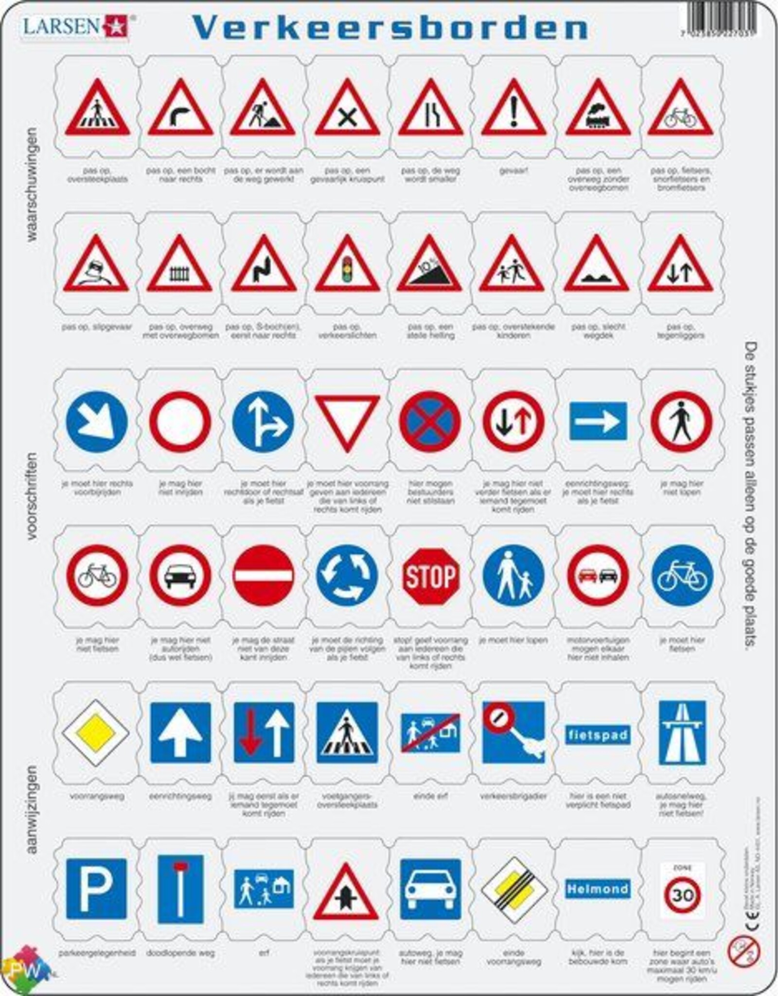 Larsen Puzzel Verkeersborden (vanaf 8 jaar)