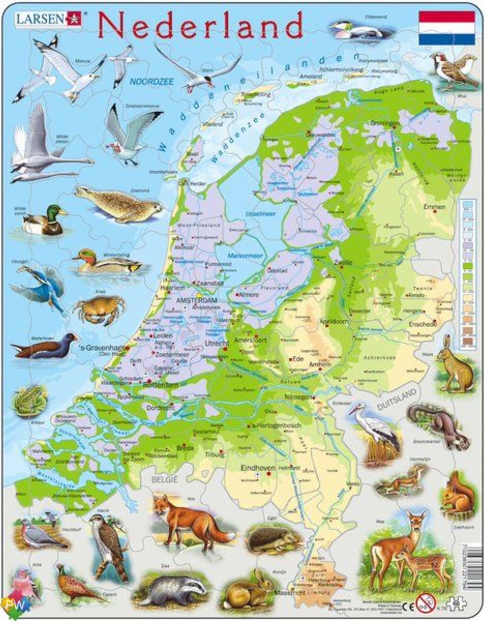 Larsen Puzzel Nederland natuurkundig (vanaf 8 jaar)