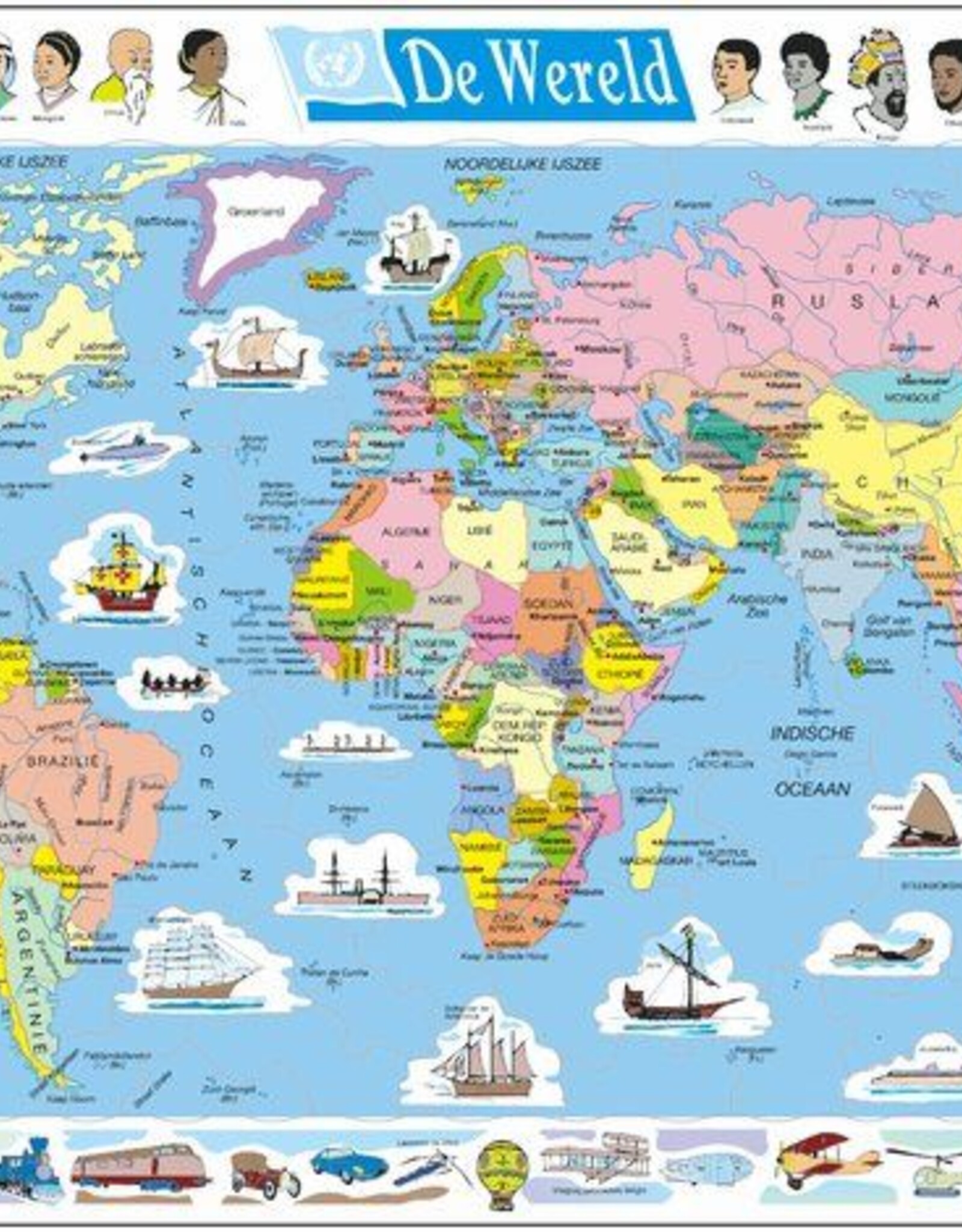 Larsen Puzzel De Wereld (vanaf 8 jaar)