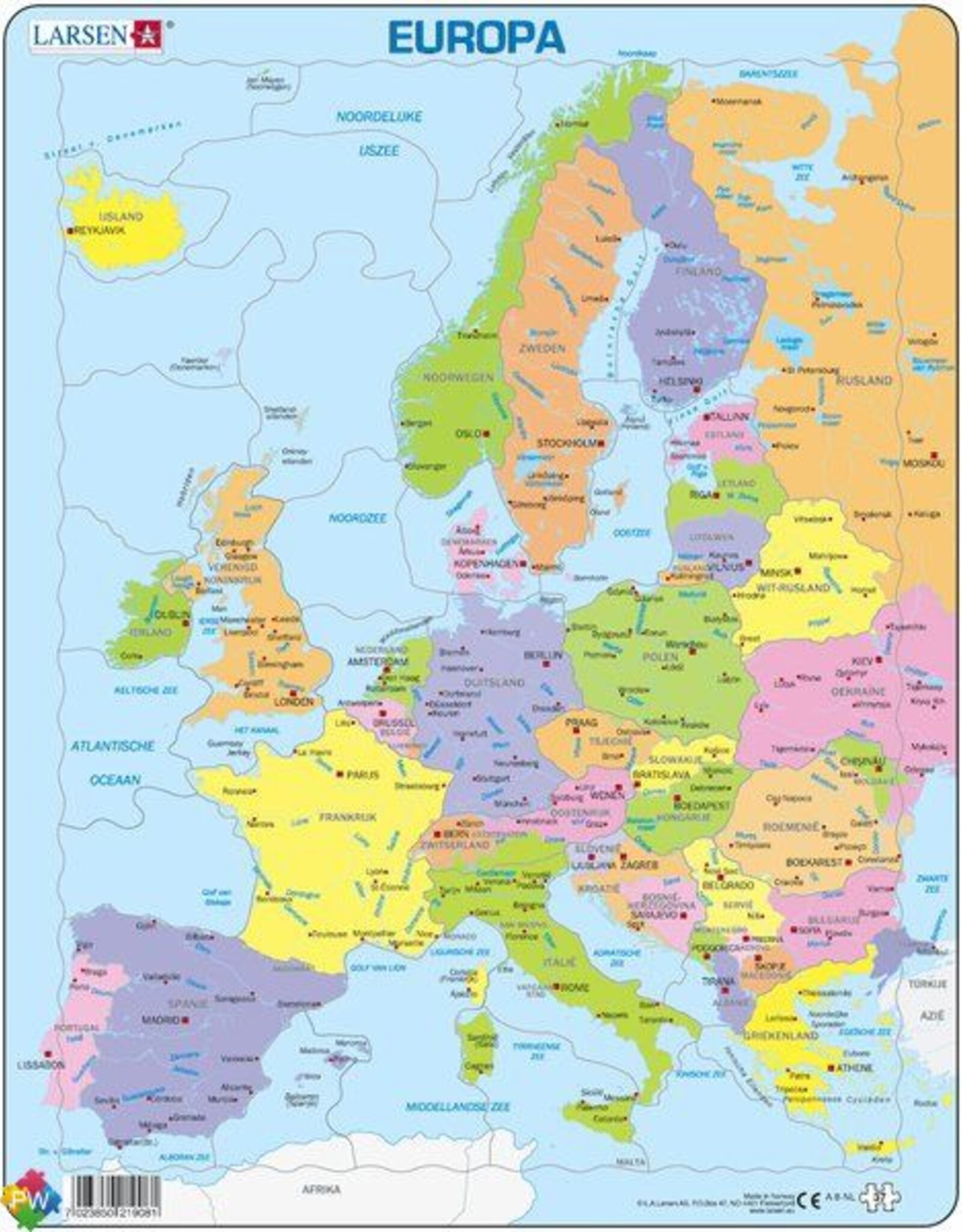 Larsen Puzzel Europa (vanaf 5 jaar)
