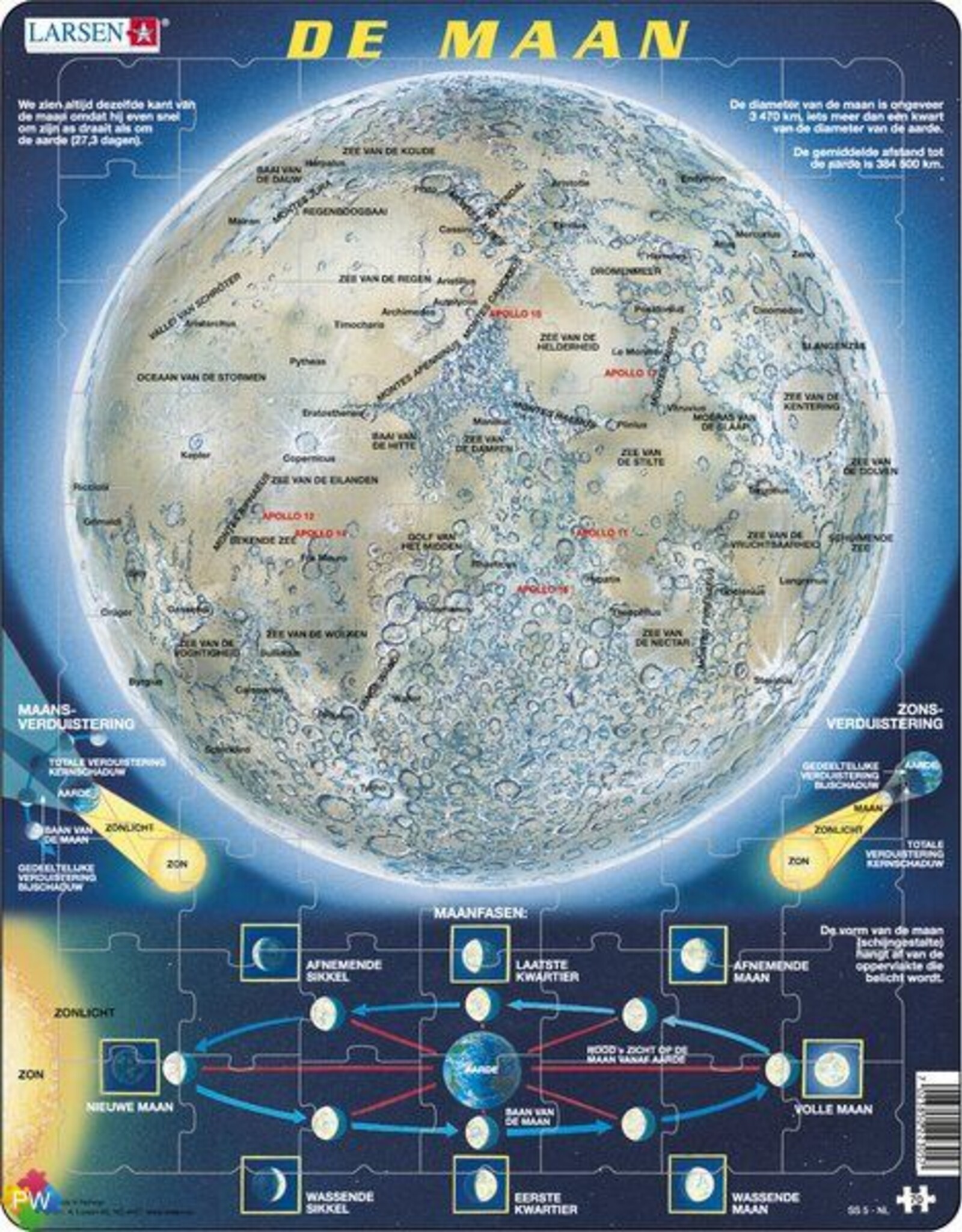 Larsen Puzzel De Maan (vanaf 8 jaar)