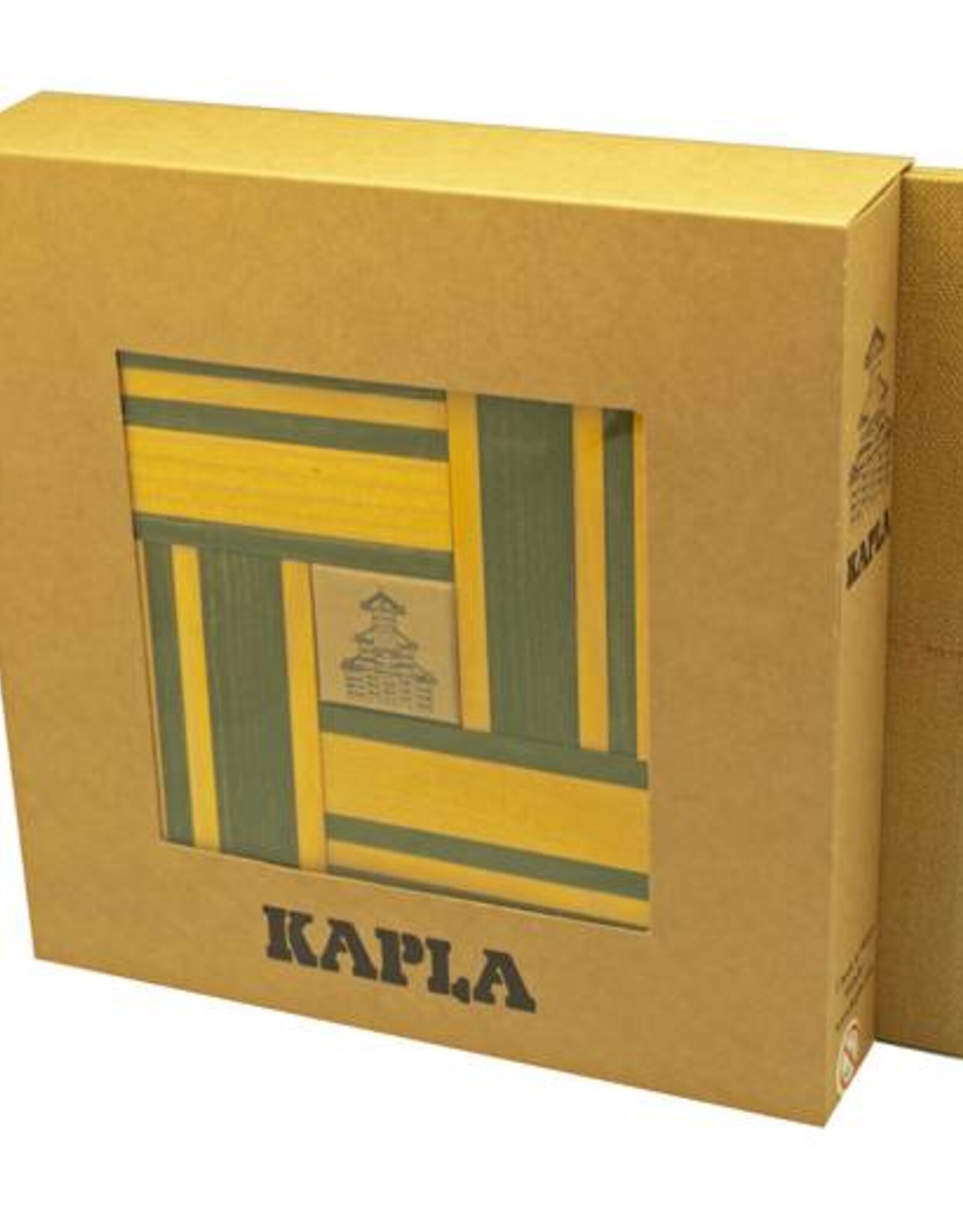 Kapla Speelgoed Kapla 40 stuks geel en groen met boek