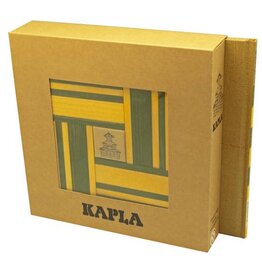 Kapla Speelgoed Kapla 40 stuks geel en groen met boek