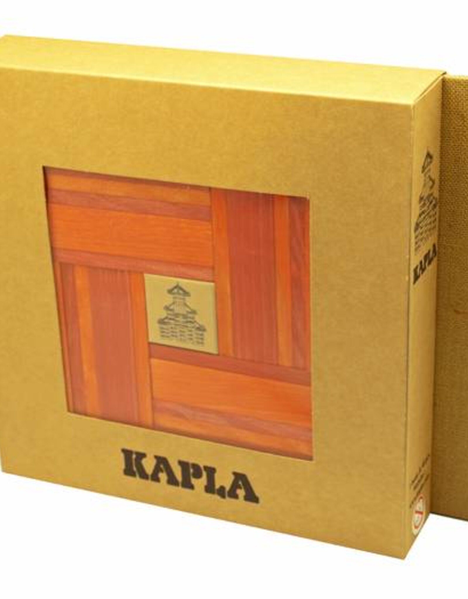 Kapla Speelgoed Kapla 40 stuks rood en oranje met boek