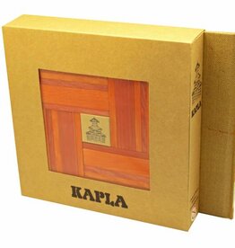 Kapla Speelgoed Kapla 40 stuks rood en oranje met boek