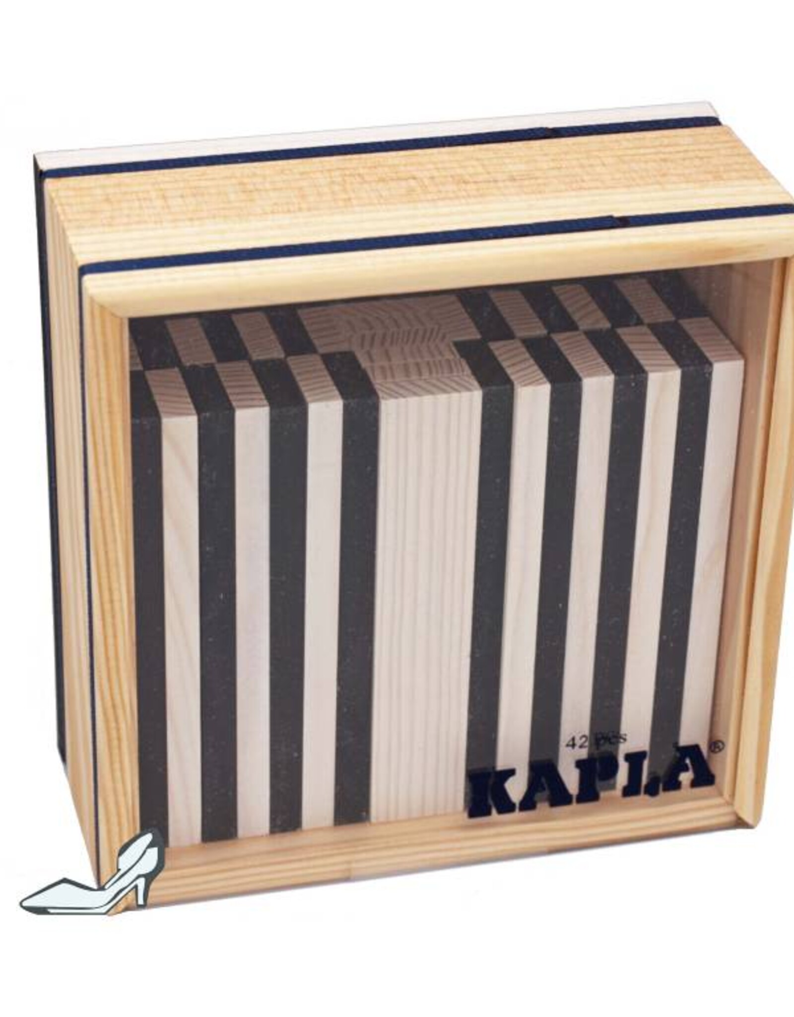 Kapla Speelgoed Kapla 40 stuks zwart en wit
