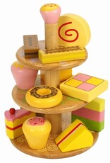 Bigjigs Etagere met cakejes ( vanaf 3 jaar )